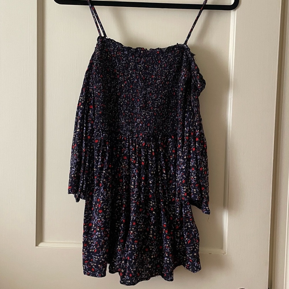 Bell Sleeve Floral Romper